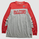Atlanta Falcons NFL 2000s Long Sleeve T-Shirt - Gray Vintage discount