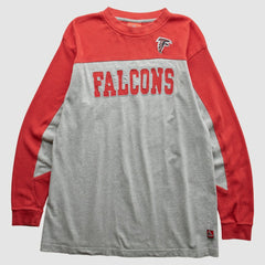 Atlanta Falcons NFL 2000s Long Sleeve T-Shirt - Gray Vintage discount