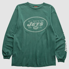 New York Jets NFL 2000s Long Sleeve T-Shirt - Green Vintage cheap