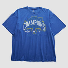 Milwaukee Brewers Majestic 2011 T-Shirt Blue Vintage