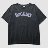 Colorado Rockies Majestic 2000s T-Shirt Black Vintage