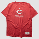 Cincinnati Reds Majestic 2000s T-Shirt Red Vintage
