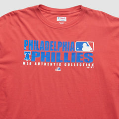 Philadelphia Phillies Majestic 2000s T-Shirt Red Vintage