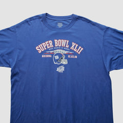 New York Giants Reebok 2008 T-Shirt - Blue Vintage on sale