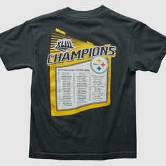 Pittsburgh Steelers Reebok 2009 T-Shirt - Black Vintage discount