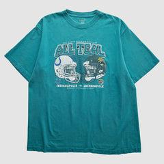 Indianapolis Colts vs. Jacksonville Jaguars Reebok 2007 T-Shirt - Teal Vintage for sale