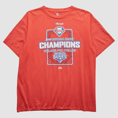 Philadelphia Phillies Majestic 2009 T-Shirt Red Vintage
