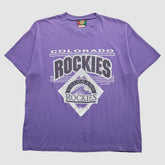 Colorado Rockies Jostens 1991 T-Shirt Purple Vintage