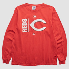 Cincinnati Reds Majestic 2000s T-Shirt Red Vintage