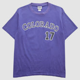 Colorado Rockies Lee Apparel 2002 T-Shirt Purple Vintage