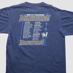 Milwaukee Brewers 2008 T-Shirt Navy Vintage