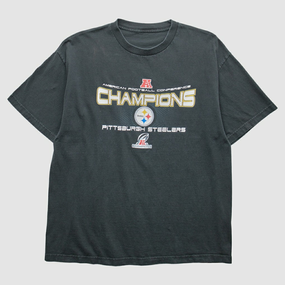 Pittsburgh Steelers 2000s T-Shirt - Black Vintage on sale