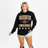 Washington Commanders Gameday Couture Women's Oversized Everyday Star Long Sleeve T-Shirt - Black on sale
