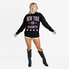 New York Giants Gameday Couture Women's Oversized Everyday Star Long Sleeve T-Shirt - Black online