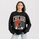 Chicago Bears Gameday Couture Women's Oversized Victory Lane Black Label Premium Fleece Sweatshirt - Black for sale