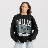 Dallas Cowboys Gameday Couture Women's Oversized Victory Lane Black Label Premium Fleece Sweatshirt - Black discount