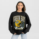 Green Bay Packers Gameday Couture Women's Oversized Victory Lane Black Label Premium Fleece Sweatshirt - Black online