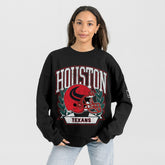 Houston Texans Gameday Couture Women's Oversized Victory Lane Black Label Premium Fleece Sweatshirt - Black outlet