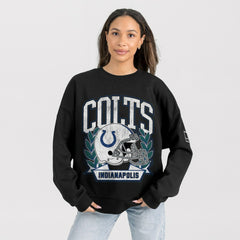 Indianapolis Colts Gameday Couture Women's Oversized Victory Lane Black Label Premium Fleece Sweatshirt - Black outlet