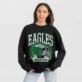 Philadelphia Eagles Gameday Couture Women's Oversized Victory Lane Black Label Premium Fleece Sweatshirt - Black sale