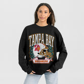Tampa Bay Buccaneers Gameday Couture Women's Oversized Victory Lane Black Label Premium Fleece Sweatshirt - Black sale