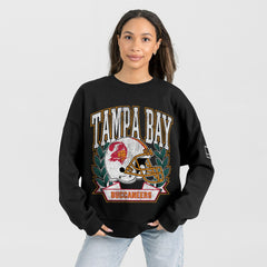 Tampa Bay Buccaneers Gameday Couture Women's Oversized Victory Lane Black Label Premium Fleece Sweatshirt - Black sale