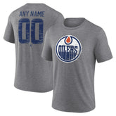 Edmonton Oilers Heritage Custom Tri-Blend T-Shirt - Gray T-shirts