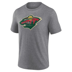 Minnesota Wild Heritage Custom Tri-Blend T-Shirt - Gray T-shirts