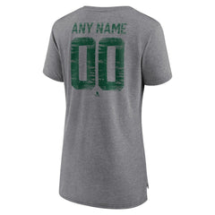 Minnesota Wild Women's Heritage Custom Tri-Blend T-Shirt - Gray T-shirts