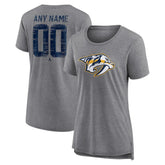 Nashville Predators Women's Heritage Custom Tri-Blend T-Shirt - Gray T-shirts