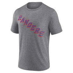 New York Rangers Heritage Custom Tri-Blend T-Shirt - Gray T-shirts