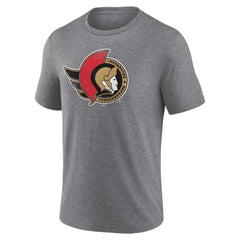 Ottawa Senators Heritage Custom Tri-Blend T-Shirt - Gray T-shirts