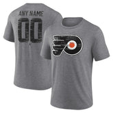 Philadelphia Flyers Heritage Custom Tri-Blend T-Shirt - Gray T-shirts