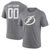 Tampa Bay Lightning Heritage Custom Tri-Blend T-Shirt - Gray T-shirts