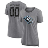 Utah Mammoth Women's Heritage Custom Tri-Blend T-Shirt - Gray T-shirts