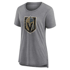 Vegas Golden Knights Women's Heritage Custom Tri-Blend T-Shirt - Gray T-shirts