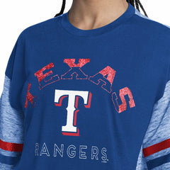 Texas Rangers G-III 4Her by Carl Banks Women's Off-Season Oversized Top Royal