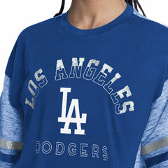 Los Angeles Dodgers G-III 4Her by Carl Banks Women's Off-Season Oversized Top Royal