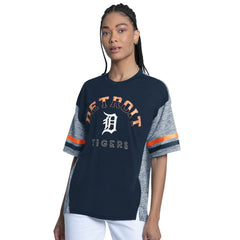 Detroit Tigers G-III 4Her by Carl Banks Women's Off-Season Oversized Top Navy
