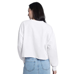 Los Angeles Dodgers G-III 4Her by Carl Banks Women's Bleachers Cropped Pullover Sweatshirt White