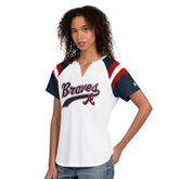 Atlanta Braves Starter Women's Game On Notch Neck T-Shirt White