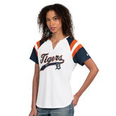 Detroit Tigers Starter Women's Game On Notch Neck T-Shirt White