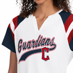 Cleveland Guardians Starter Women's Game On Notch Neck T-Shirt White