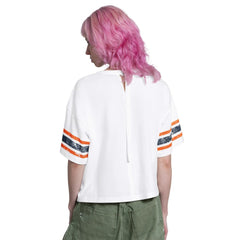 Detroit Tigers Starter Women's Cropped Hurry Up Offense T-Shirt White