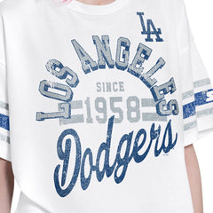 Los Angeles Dodgers Starter Women's Cropped Hurry Up Offense T-Shirt White
