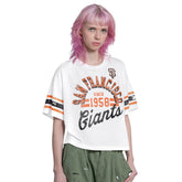 San Francisco Giants Starter Women's Cropped Hurry Up Offense T-Shirt White