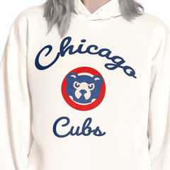Chicago Cubs Starter Women's Baseline Hoodie Sweatshirt Cream