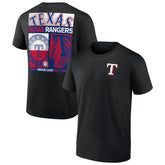 Texas Rangers Profile Big & Tall Two-Sided Graphic T-Shirt Black
