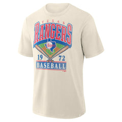 Texas Rangers Profile Big & Tall Screen Print T-Shirt Cream