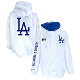 Los Angeles Dodgers Big & Tall Full-Snap Hooded Jacket White